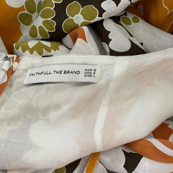 NWOT FAITHFULL THE BRAND Taormina Halter Neck Midi Dress In Floral size L - Picture 8 of 11